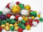POMPOM , METALLICE BALL, PARTY ITEM, HANDCRAFT ITEM